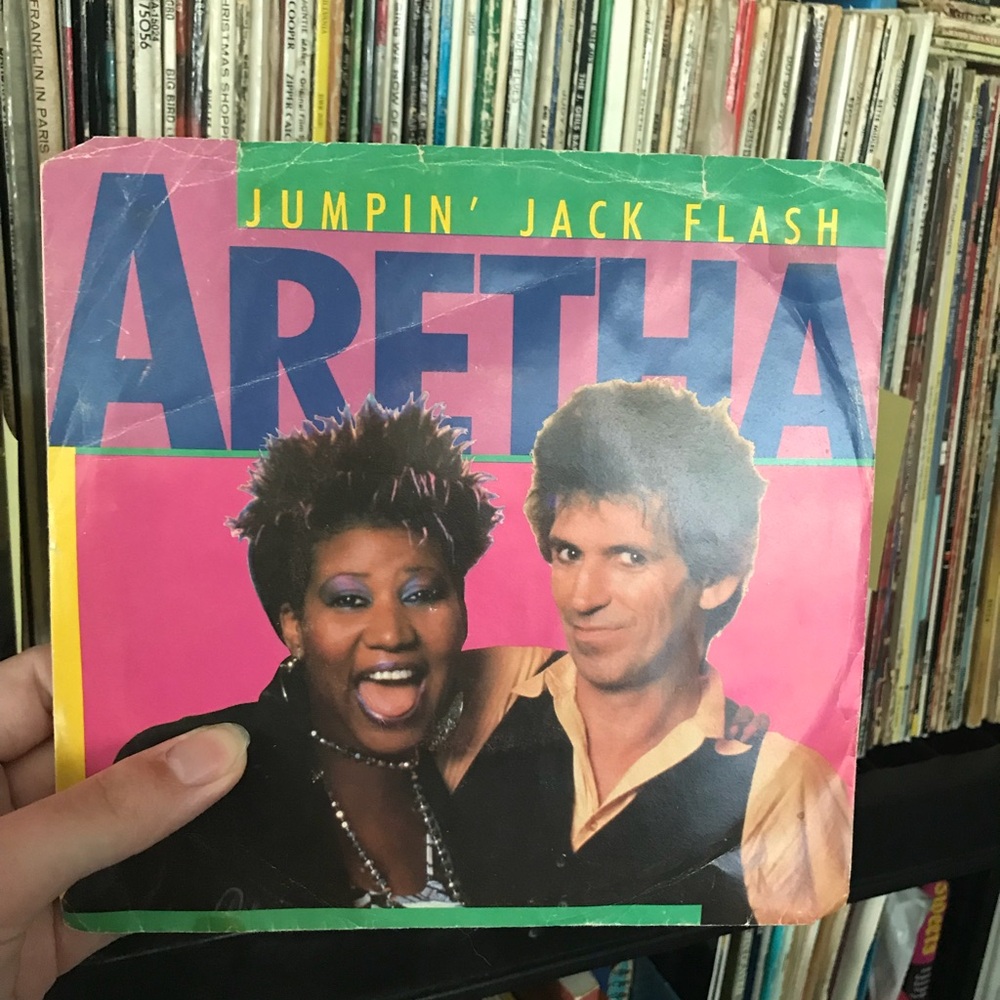 1986 Aretha F R A N K L I N - Jumpin’ Jack F L A S H 45 vinyl record